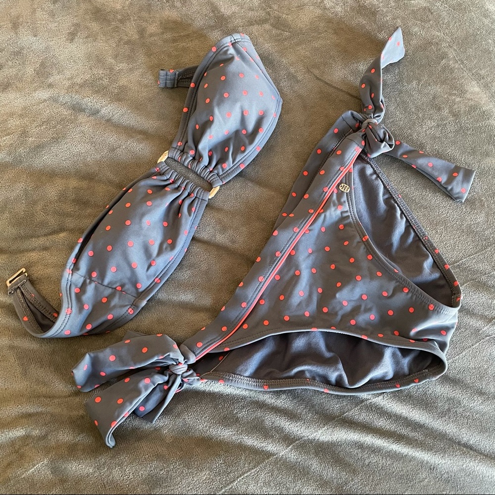 Kirra strapless polka dot bikini